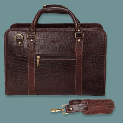 Daksh Genuine Leather Briefcase Laptop Bag Mozri
